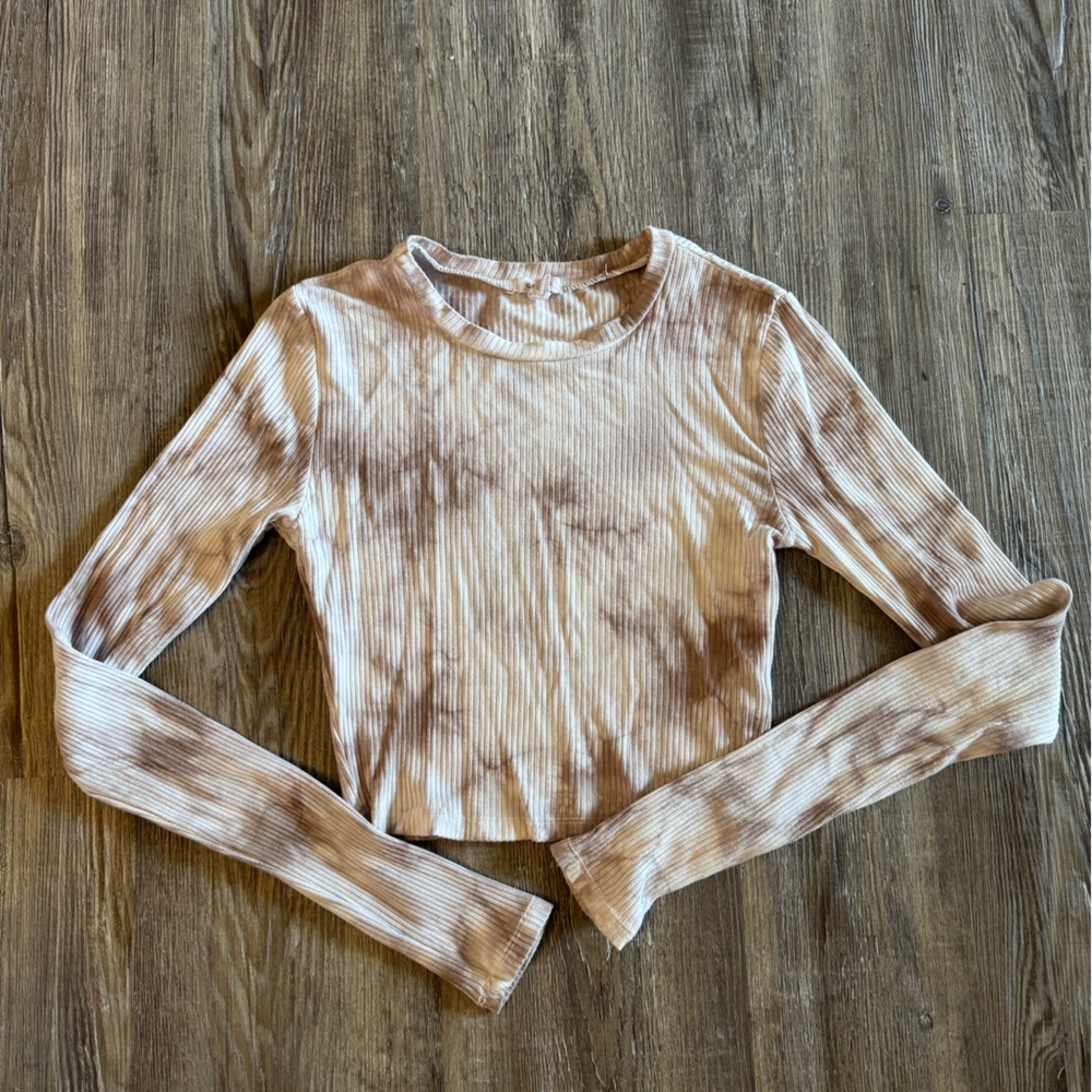 Garage Clothing Tie Dye Ribbed Crop Top XS - Picture 2 of 3